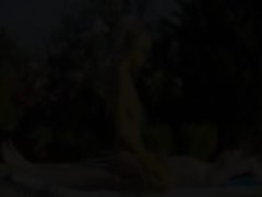 Unbelievable garden massage of filthy slutty chicks