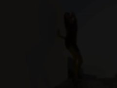 amazing masturbation of dark haired young lady