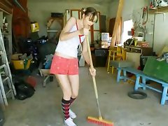 The most erotic garage chick masturbate