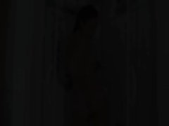 Racy gipsy babe pose in a shower