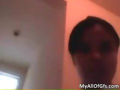 Attractive luscious dark haired nympho licking shaft