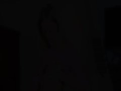 Slim light-haired with wild hooters toying