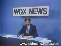 Anchorman gets his phallus licked under the desk