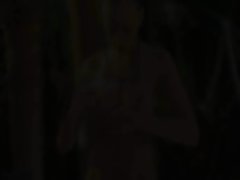 Oiled wench and her luscious peeing stream
