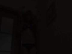 Bushy young lady tease on the floor