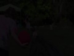 18 years old alluring couple banging in garden