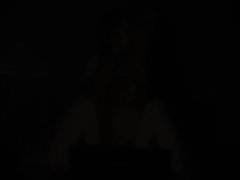 Lezzies delighting their vaginas in dark