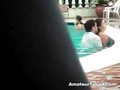 Sex in a public pool