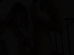 Two schoolgirls fucking in crazy threesome action