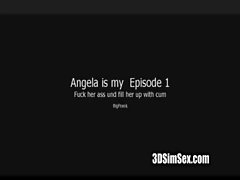 3D angela gets slammed in the butt