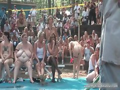 Huge party outdoor becomes absolutely filthy