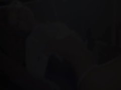 Slit lips opening and huge vibrating sex toy