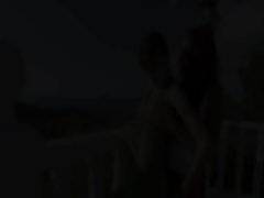 Two lezzies dildoing cunts outdoors