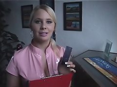 Light-haired nurse has a cure. JOI