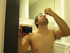 Masturbation Cumming into Glass and Drinking Myself