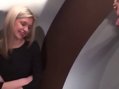 Attractive Sensual russian Blond Backdoor in Toilet