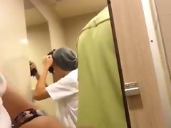 Flashing lads in the public restroom