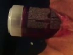 lube bottle in ex girlfriend snatch