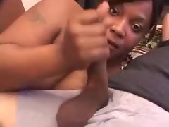 Naughty ebony Obese Bangs Two White Lads