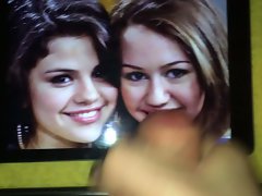 Miley Cyrus - Selena Gomez Cumshot