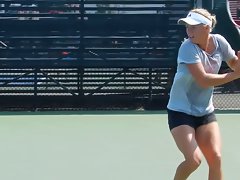 Caroline Wozniacki filthy bum in training