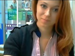 Seductive russian cam lassie at work