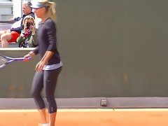 Maria Sharapova lewd in training