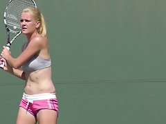 Agnieszka Radwanska lewd as hell at practice