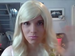 tempting barely legal teen crossdresser showing off