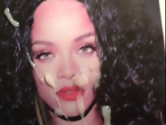 Cum tribute to Rihanna!