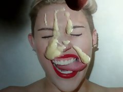 Miley Cyrus Huge Double Cum Tribute