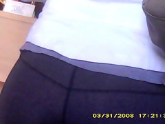 spanish gal in spandex with awesome ass(hidden cam)
