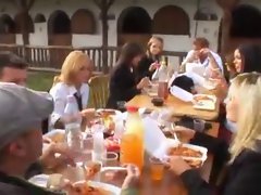 Handjob on a Outdoor Party