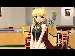 Innocent blondie hentai luscious teen gets fuck in a restaurant