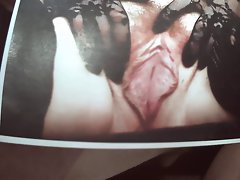 Tribute for SNatural - cumshot on her butterfly labia