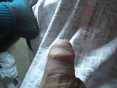 68yrold Grandpa &36 attractive mature penis close uncut wank