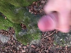 Point of view biggest cum ever in forest