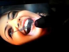 Cum and spit tribute to kajal agarwal 2nd time