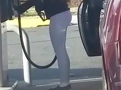 Gas station CANDID 1 SPANDEX!