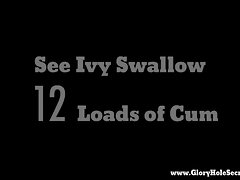 Gloryhole Secrets fit redhead swallows loads of cum 1