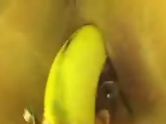 Sexymilfsue attractive cougar slutty wife masturbating with banana