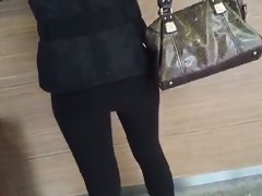 Attractive mummy in leggings