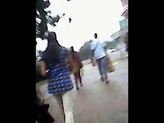 Desi tempting cutie walk on street