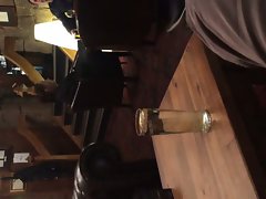 Sexymilfsue filthy bitch dirty wife flashing muff in public bar