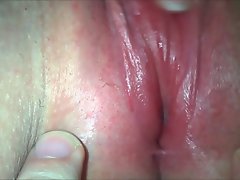 Closeup clit masturbation