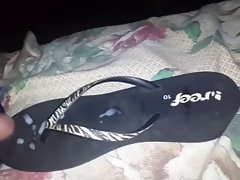 cum on platform reef flip flop sandal