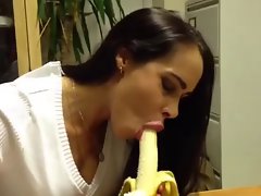 dick sucking attractive banana