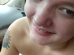 Car cock sucking ends with cum in mouth and swallow 2