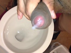 Cumming in the toilet