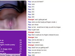 Omegle 13 - Dark haired cums